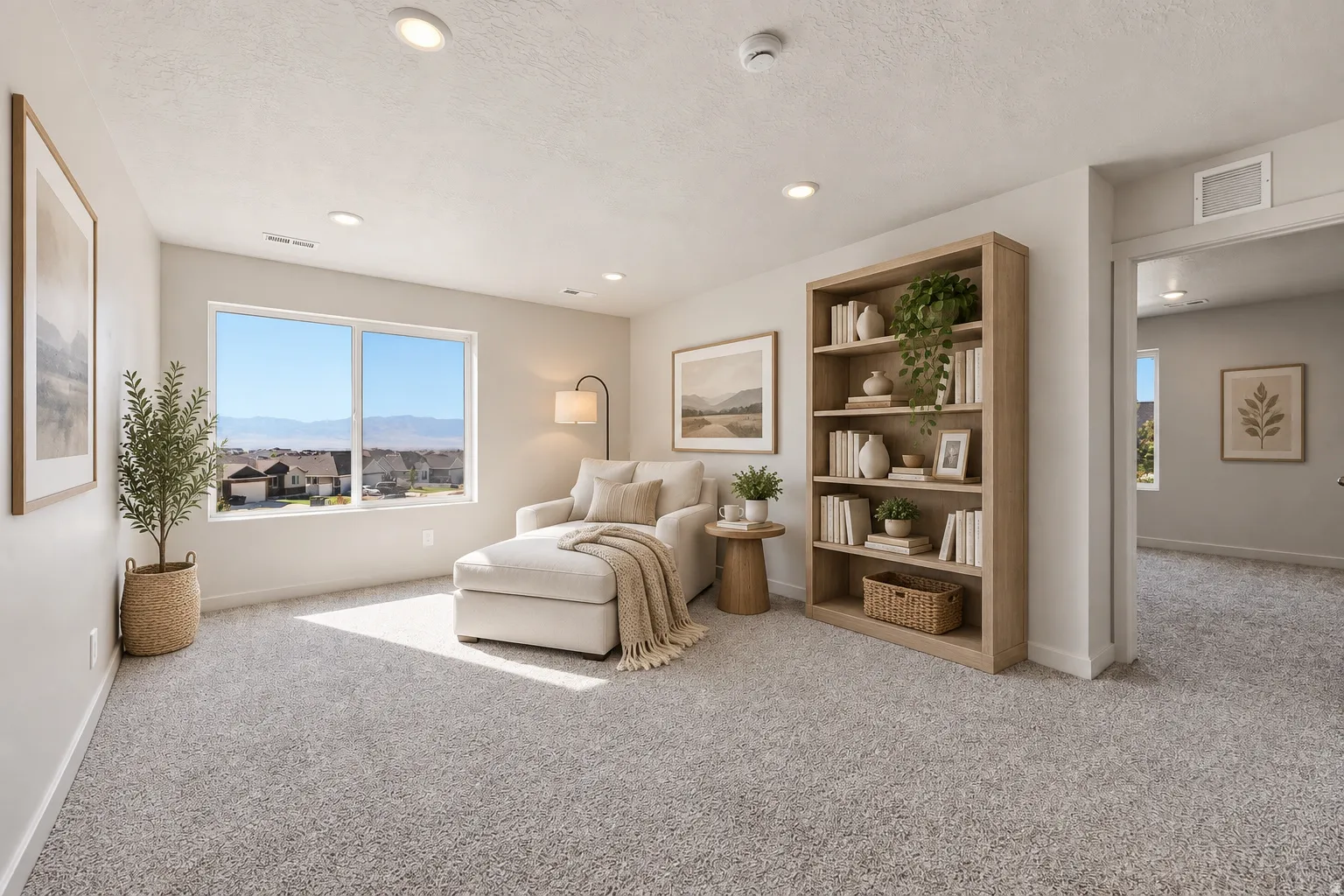 Loft AI staged as reading nook