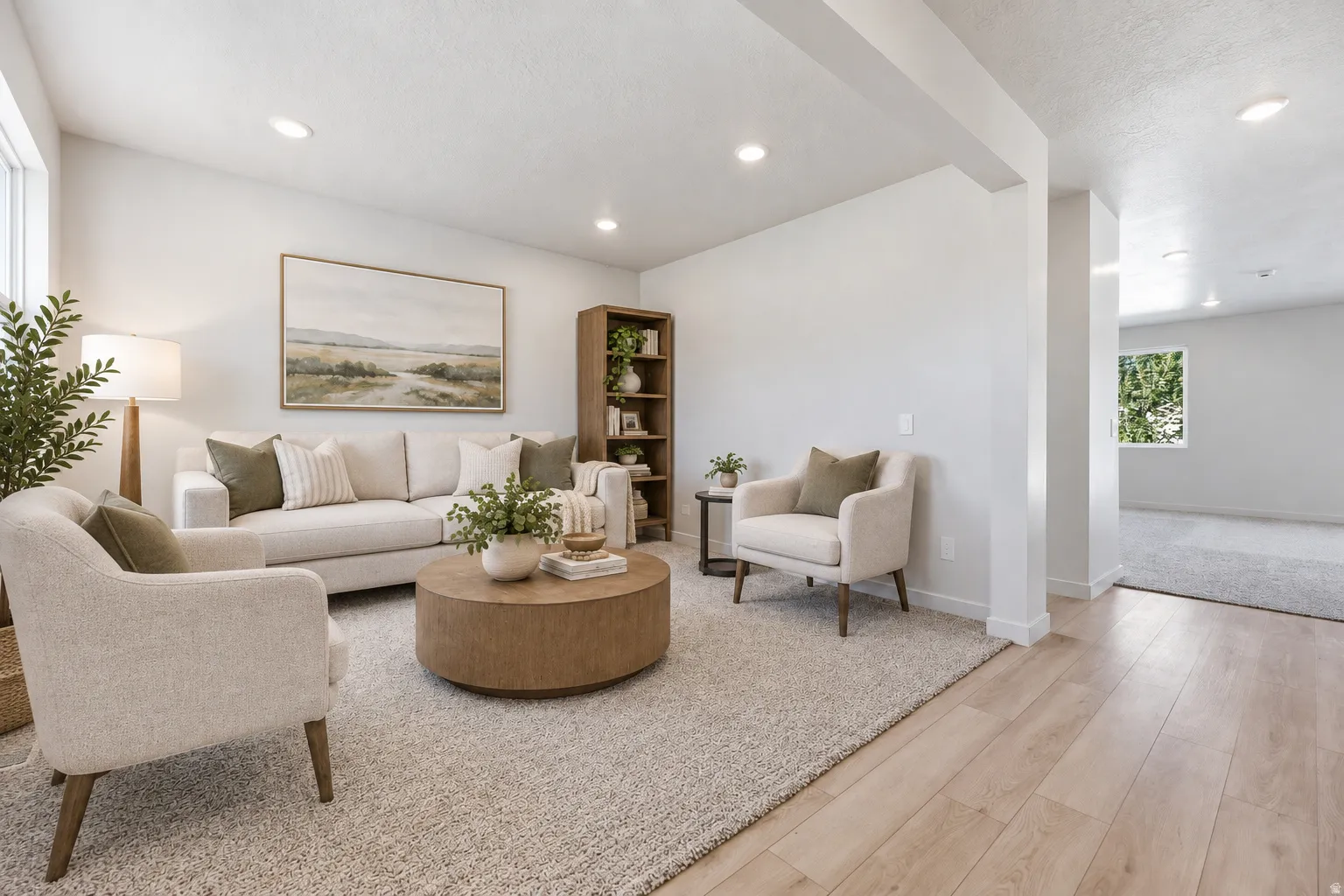 Formal Living Room or Sitting Room virutally staged