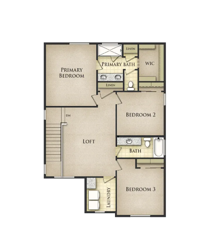 Floor plan - Upstairs
