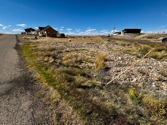 Expansive undeveloped land parcel featuring natural desert vegetation and a clear blue sky
