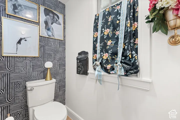 Beautiful half bath on the main floor.