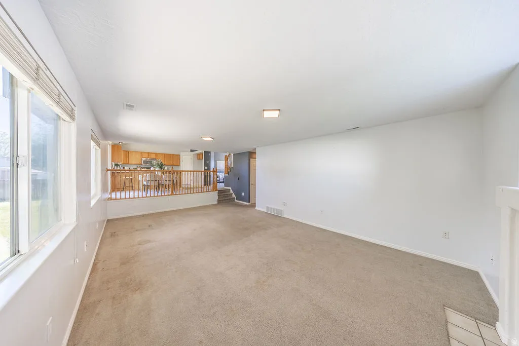 Family room looking toward kitchen.