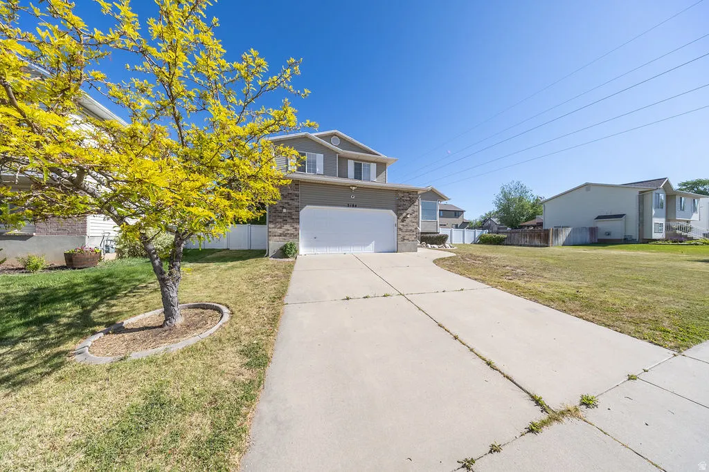 Multi-level home with 2-car garage.