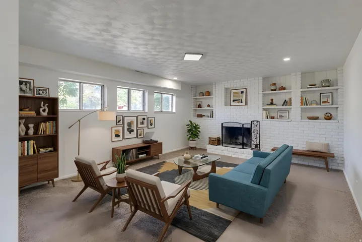 Virtual staging added as a courtesy only.