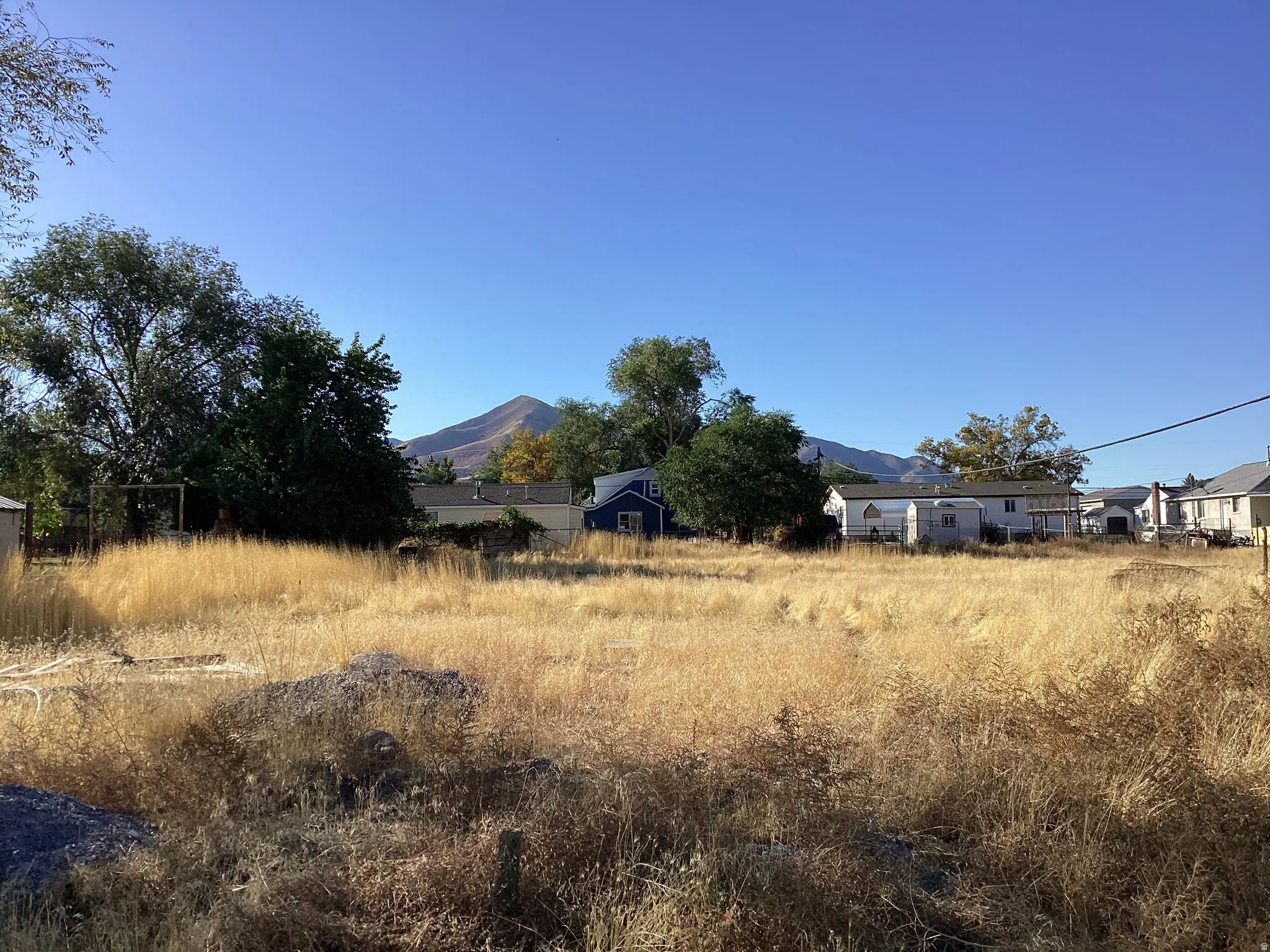 Expansive undeveloped parcel featuring natural golden grasses and distant mountain scenery