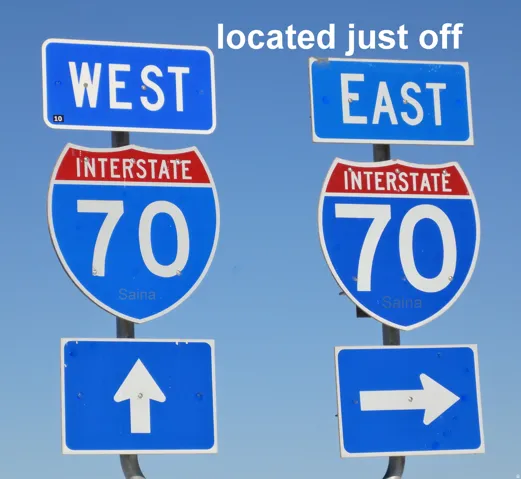 Just off I-70