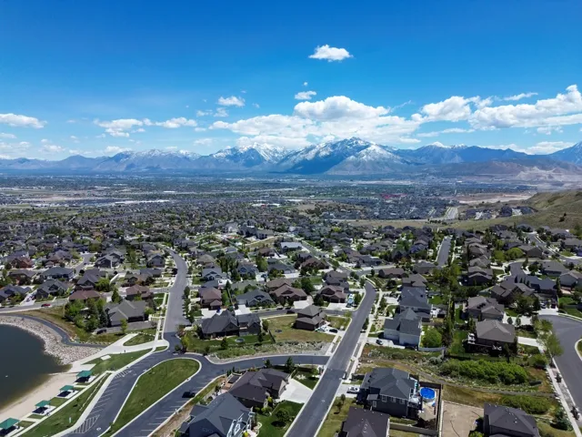 Expansive suburban development featuring diverse residential architecture, paved roads, and manicured landscaping