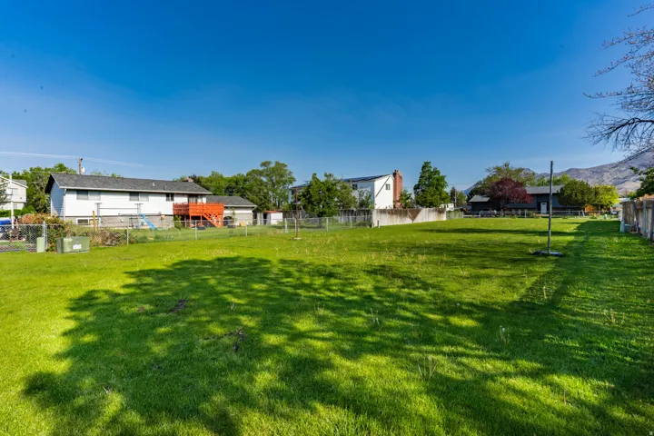Expansive green space featuring a level lawn and mature perimeter trees