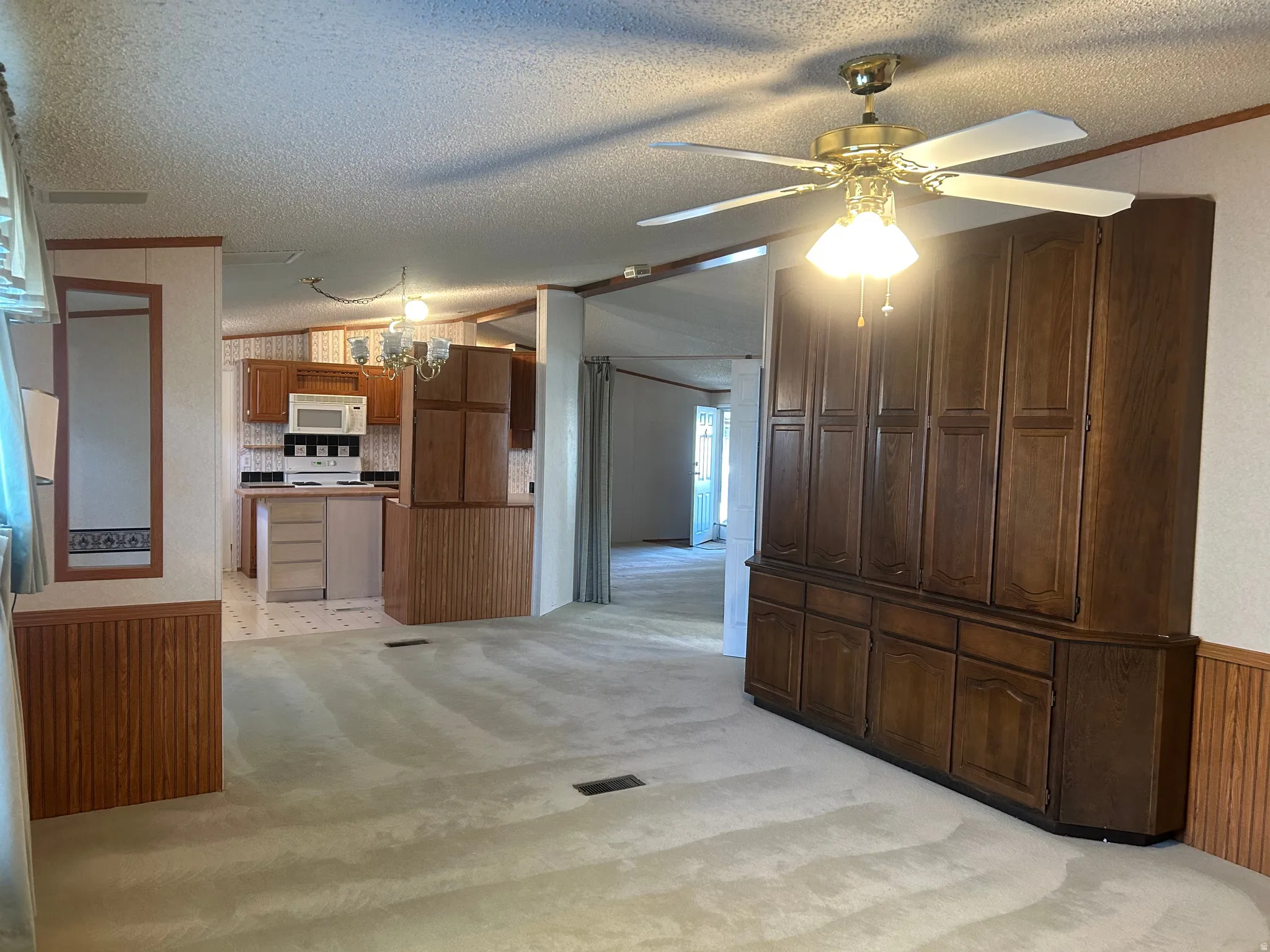 family room to kitchen and main entry