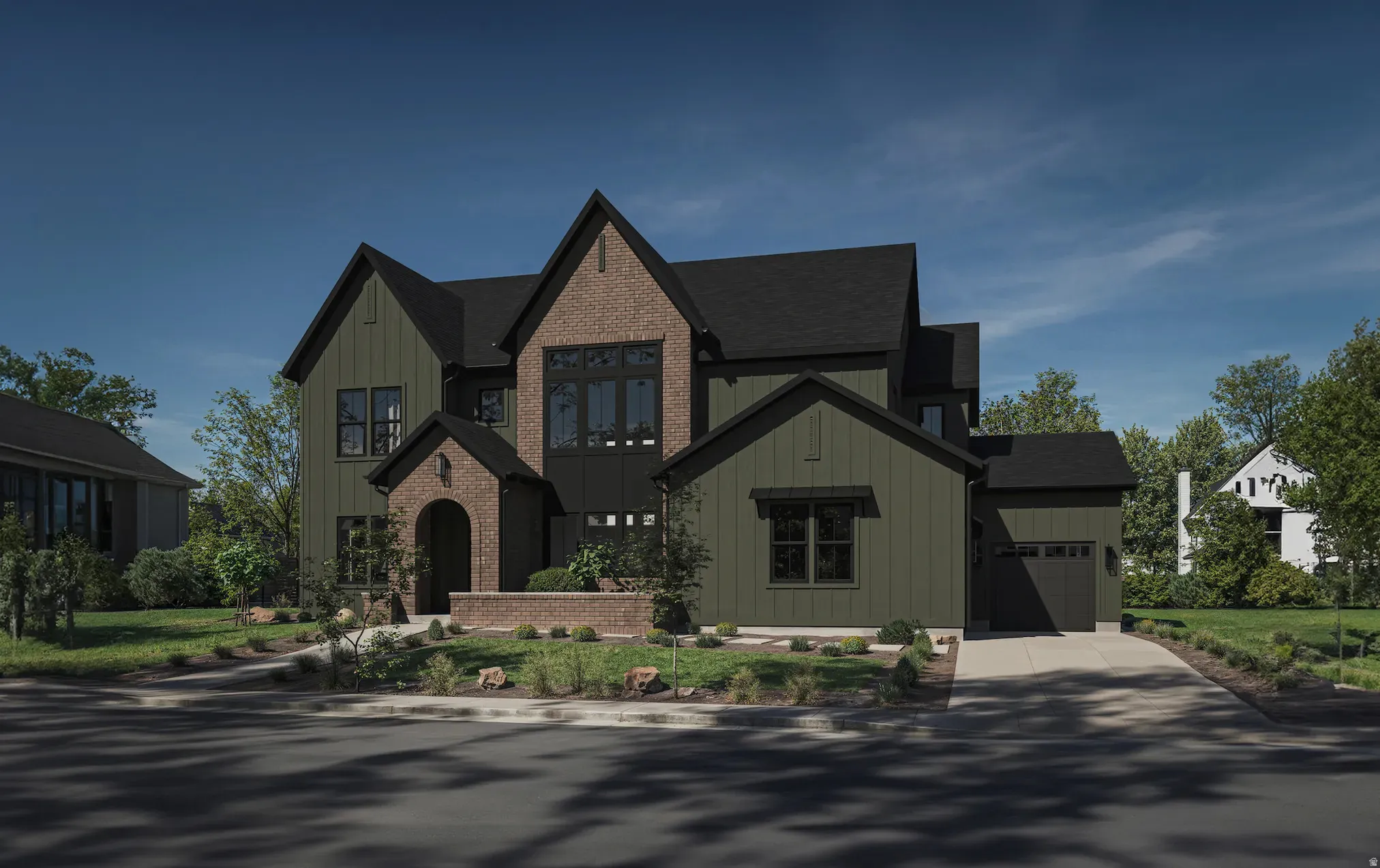 Exterior rendering option with Script V floor plan