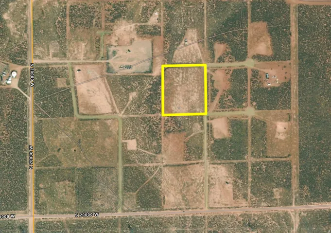 Aerial Map. Indicating the property's location within a larger land area