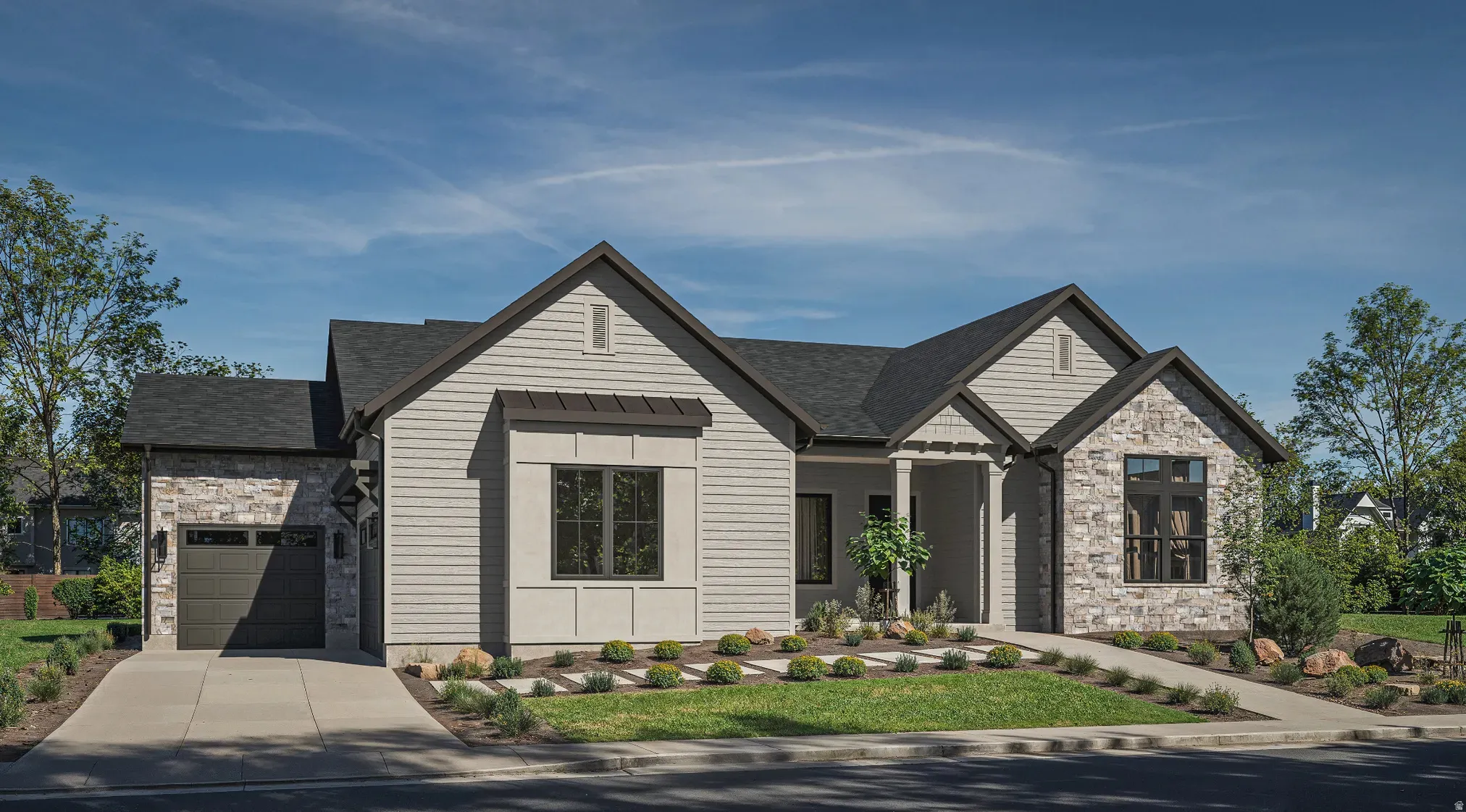 1 of 4 exterior rendering options with Script I floor plan
