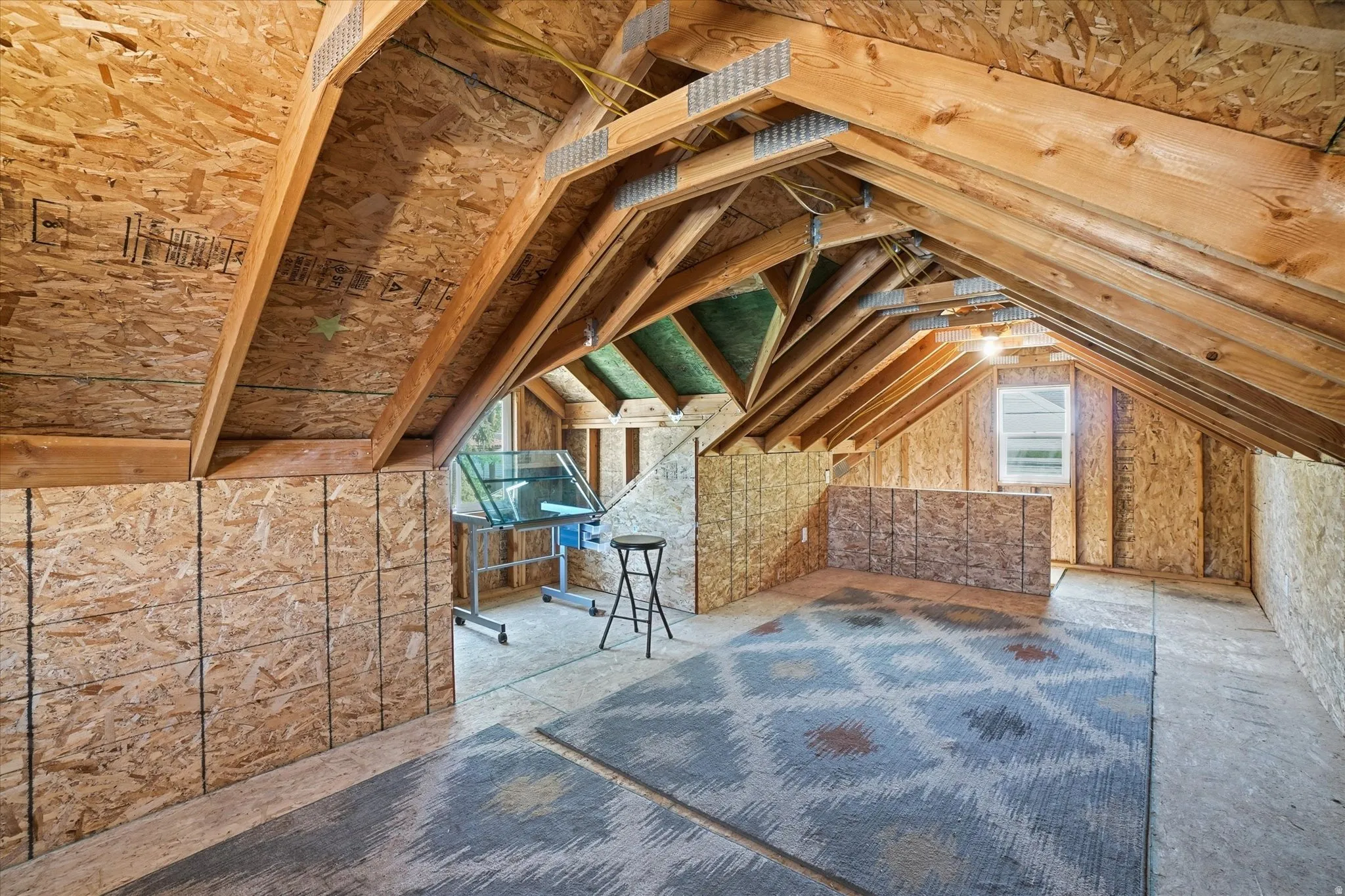 Attic above garage