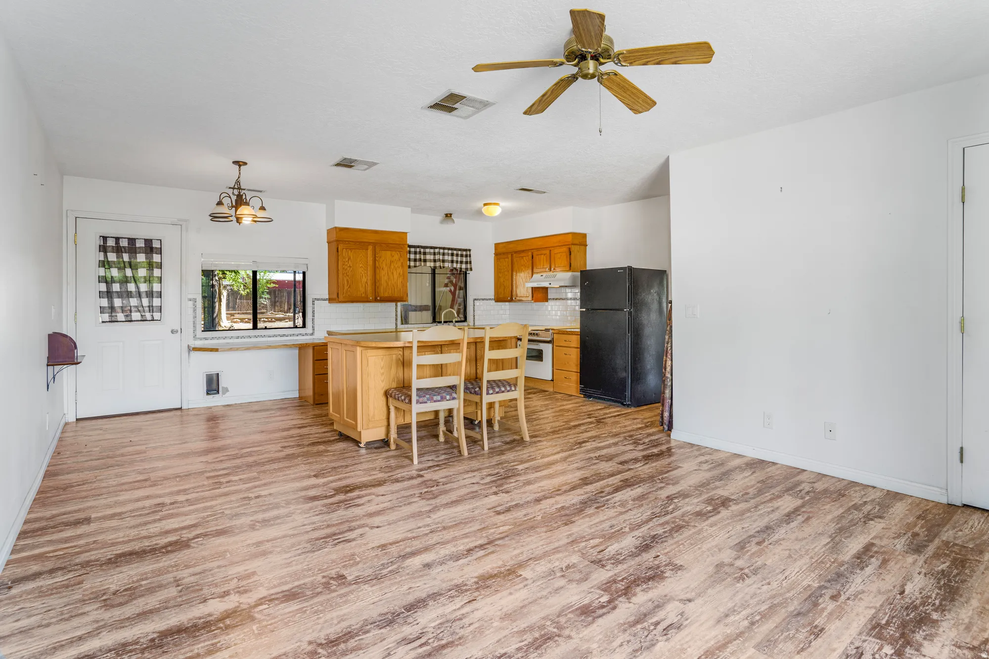 Living Room, Dining, Kitchen