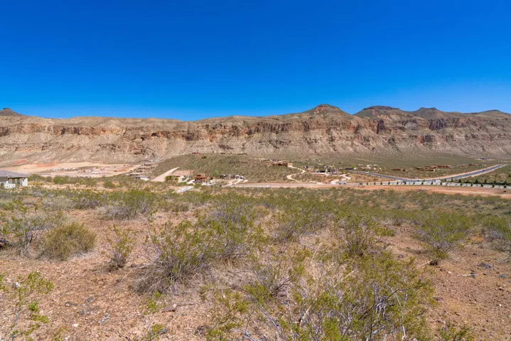 Expansive desert landscape with natural vegetation and distant mountain ranges