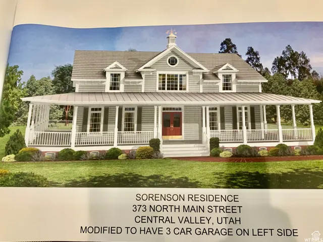 Architectural Rendering. Illustrating the design for the Sorenson Residence, including a specified modification to the property