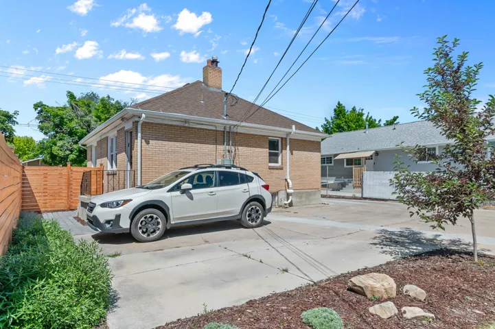 Paved driveway providing off-street parking
