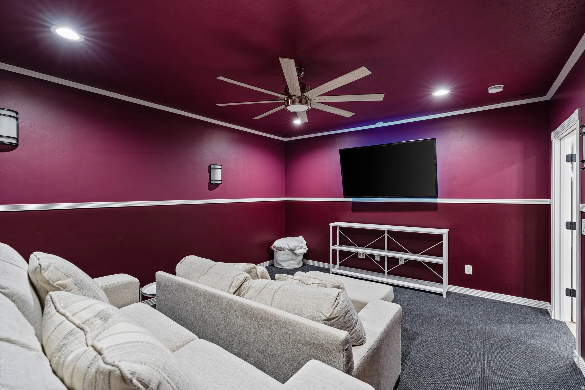 Accent wall paneling with a distinct two-tone finish