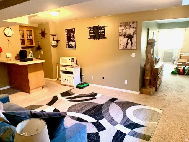 Downstairs possible kitchenette with bedroom and bathroom, separate garage entrance