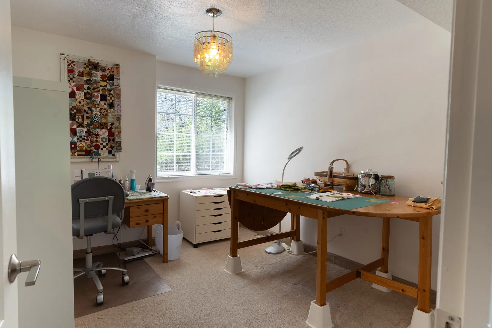 Natural lighting perfect for sewing, office, bedroom.