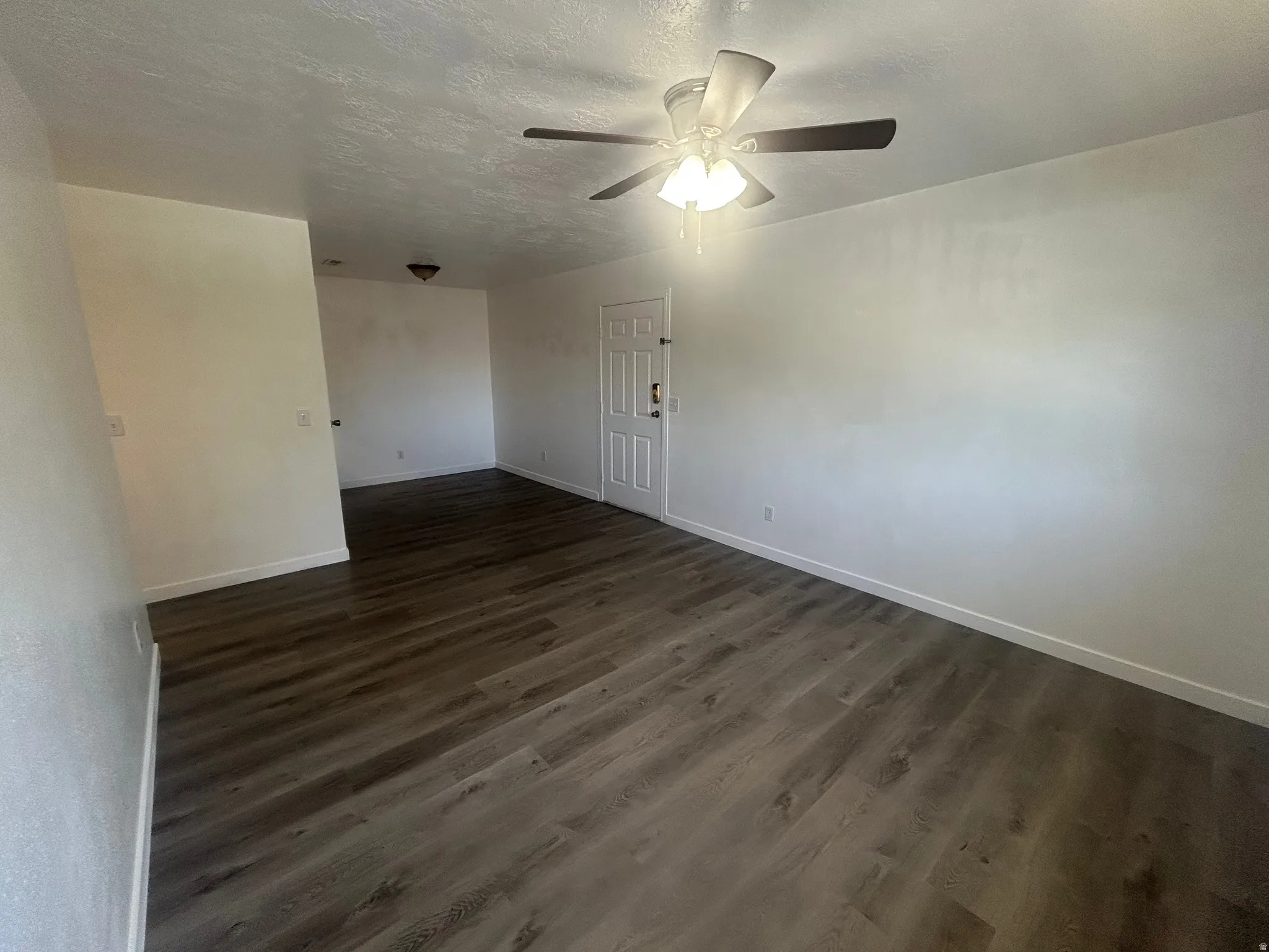 Living room, dining and front door
