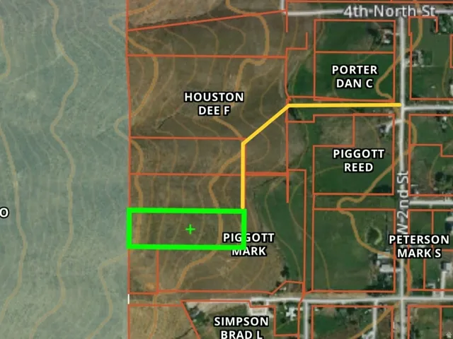 Property Plat Map. Illustrating lot boundaries, ownership, and topographic features of the property
