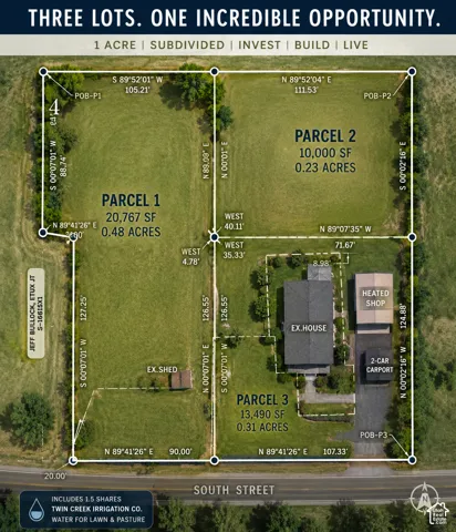 Survey Map. Illustrating property boundaries and parcel dimensions
