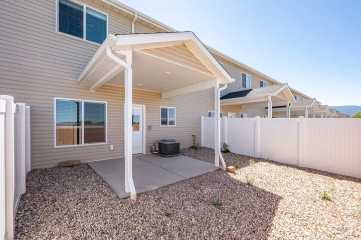 Covered patio with concrete slab