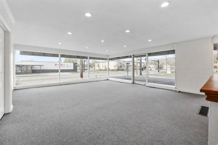 View of North Bldg showroom featuring floor to ceiling windows