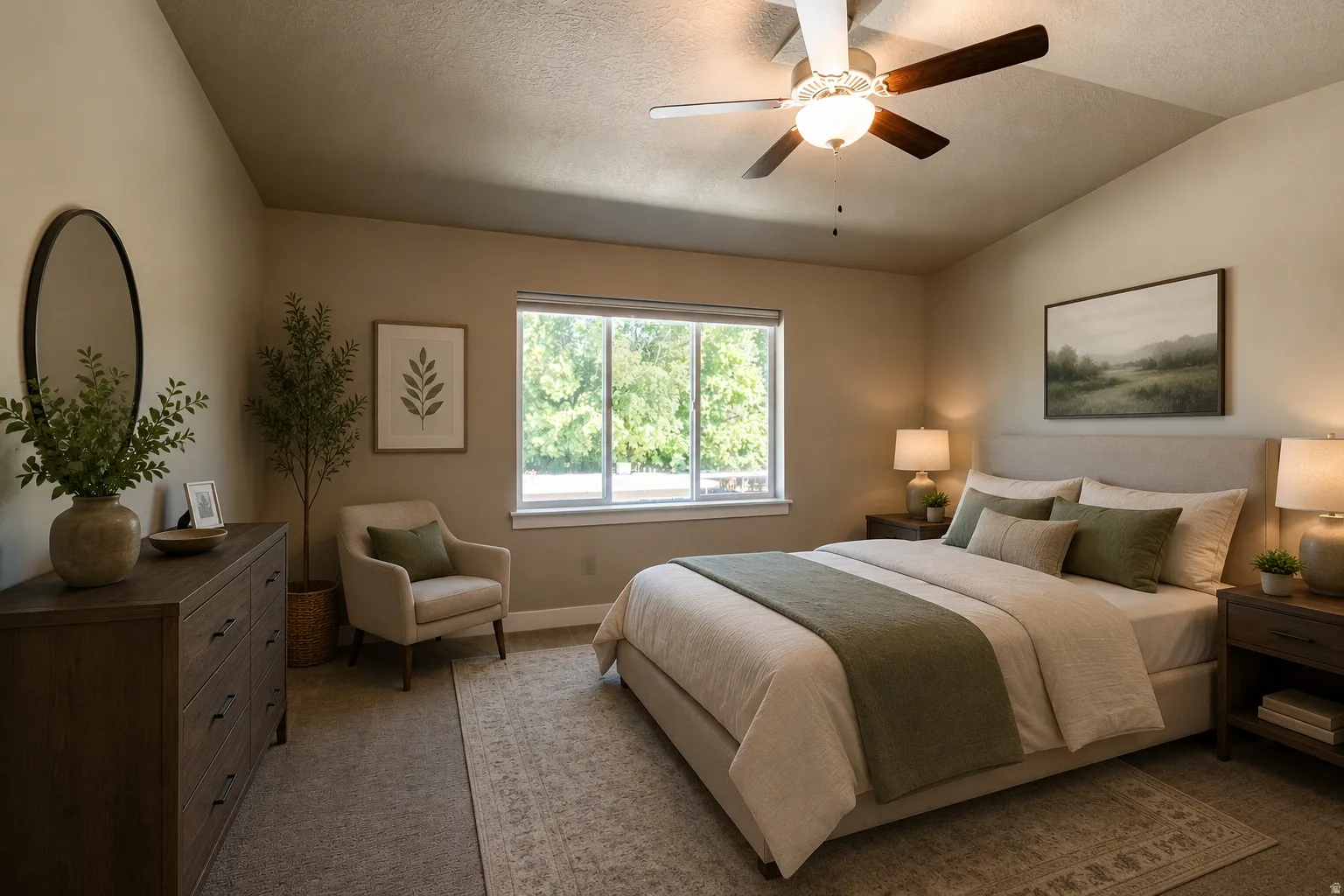 Your private retreat with vaulted ceilings and plenty of room to unwind.