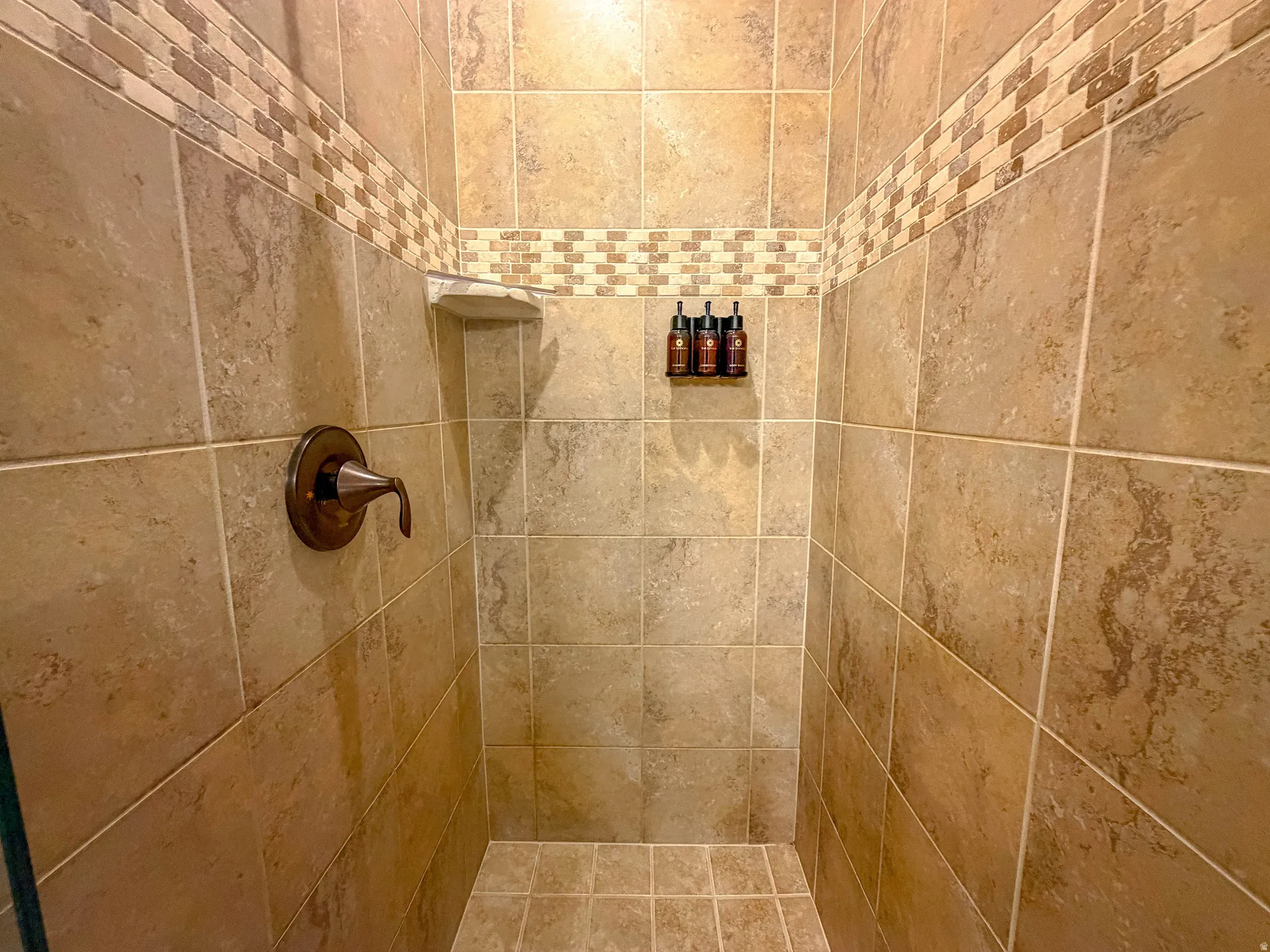 Tiled walk in shower