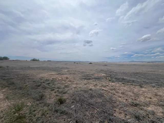 Expansive open land with varied vegetation and distant natural elements