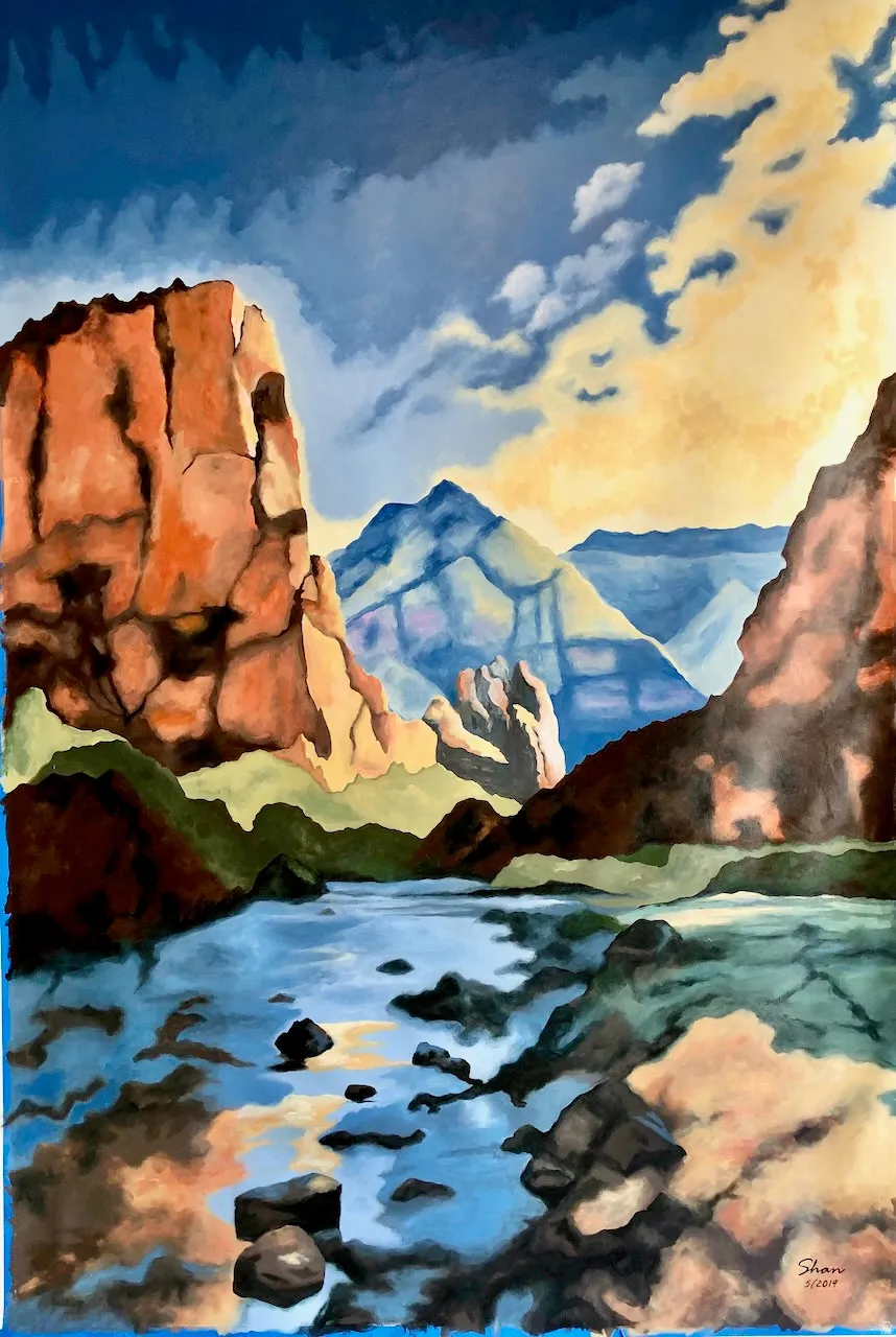 Custom mural of Angel's Landing, Zion National Park.