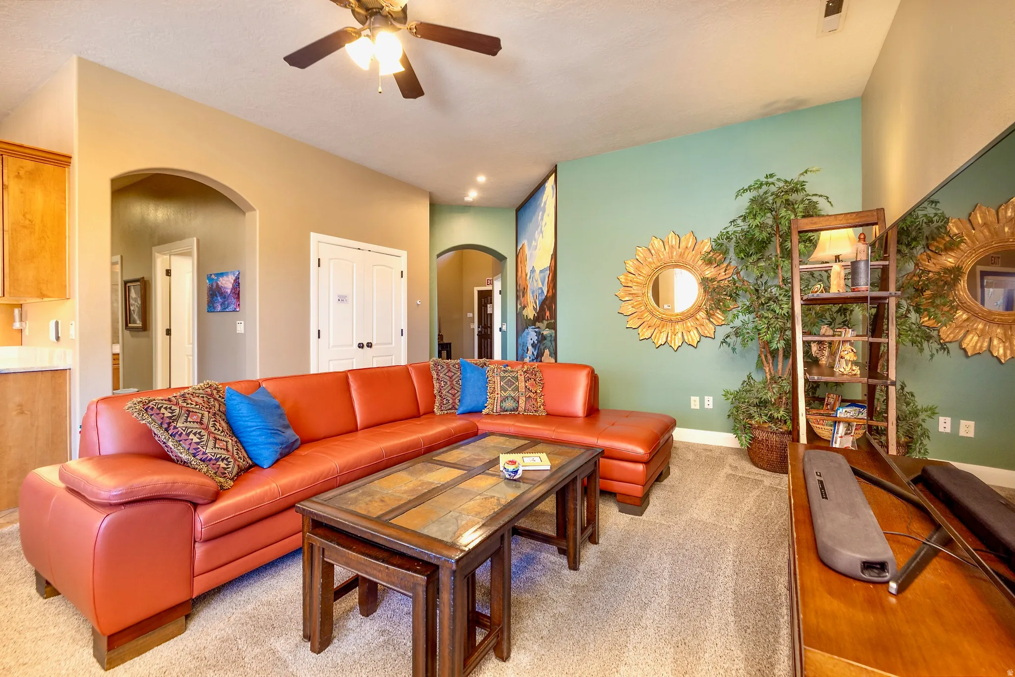 High-end Italian Leather sectional - Included