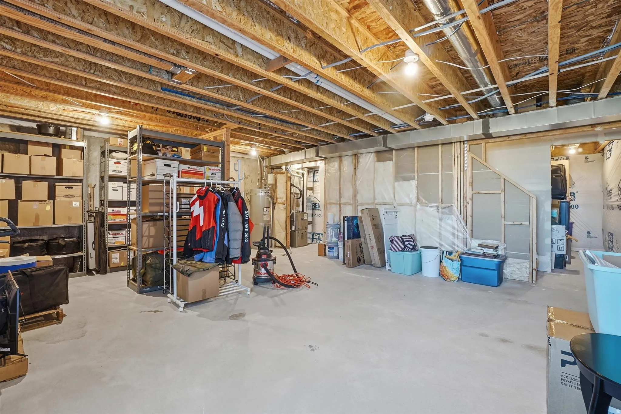 Unfinished basement waiting for you to create your own space!