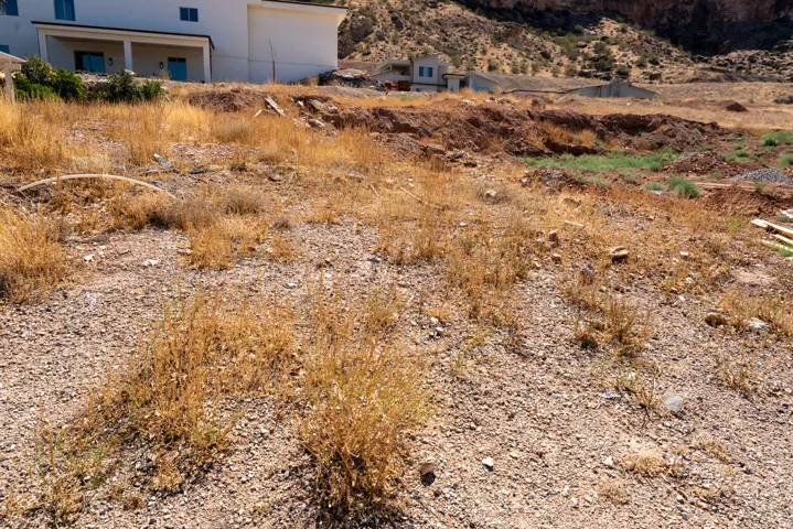 Expansive undeveloped lot featuring a natural terrain and partial mountain backdrop