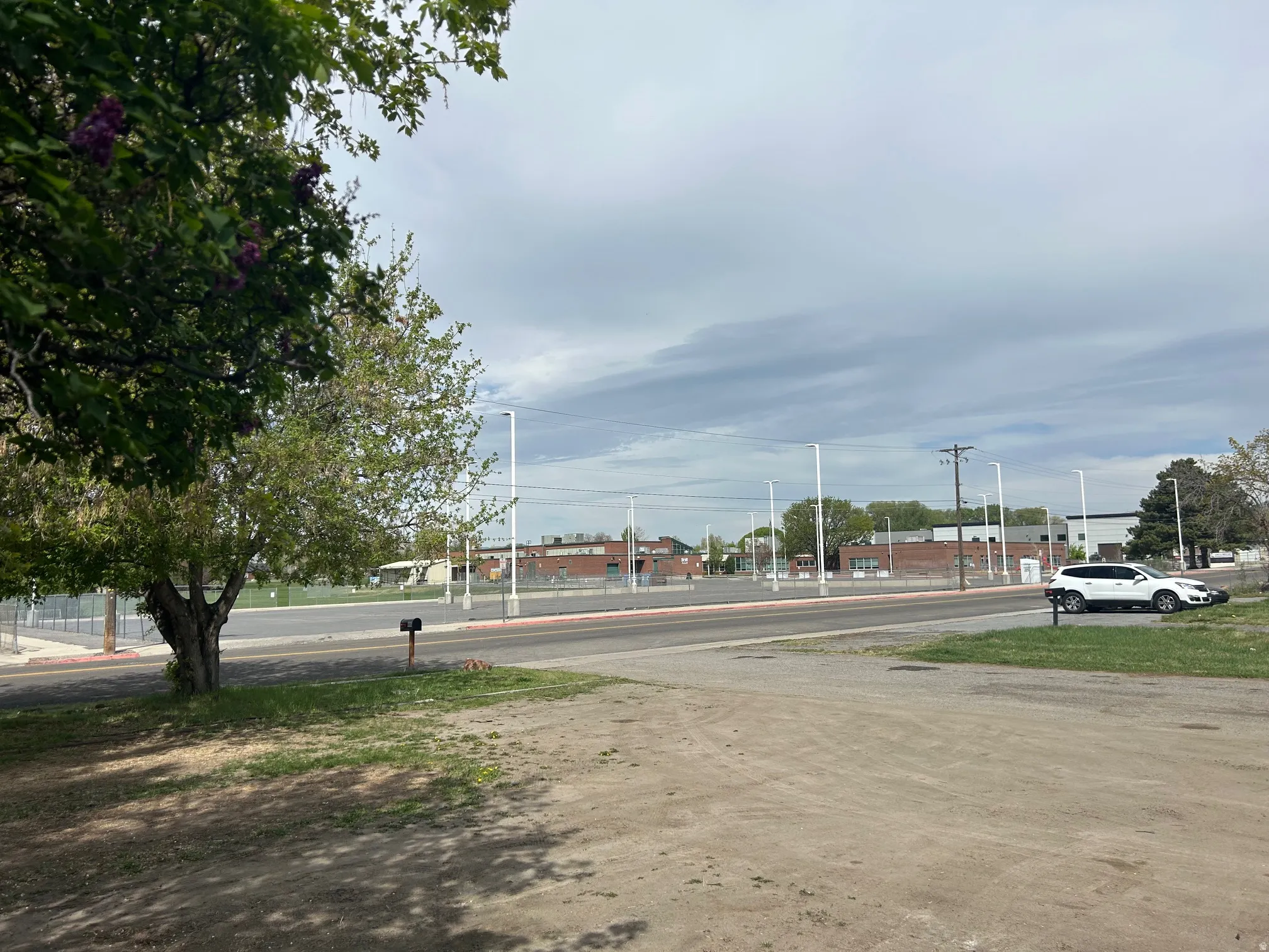Front of the West-facing House. Looking at Lehi Elementary nearby.