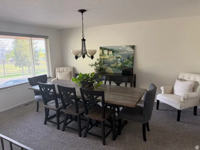 Spacious room featuring neutral carpeting and light-toned wall finishes