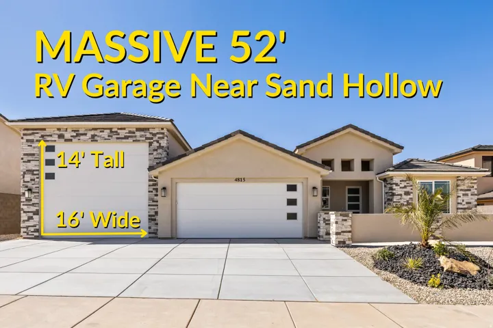Property Listing Image. Highlighting garage dimensions and property location