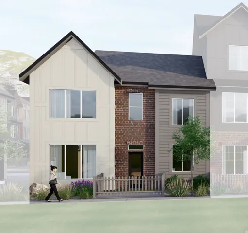 Contemporary multi-story exterior with a gabled roofline