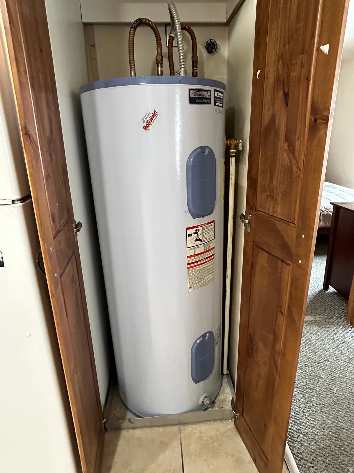 Hot water heater in dedicated utility closet