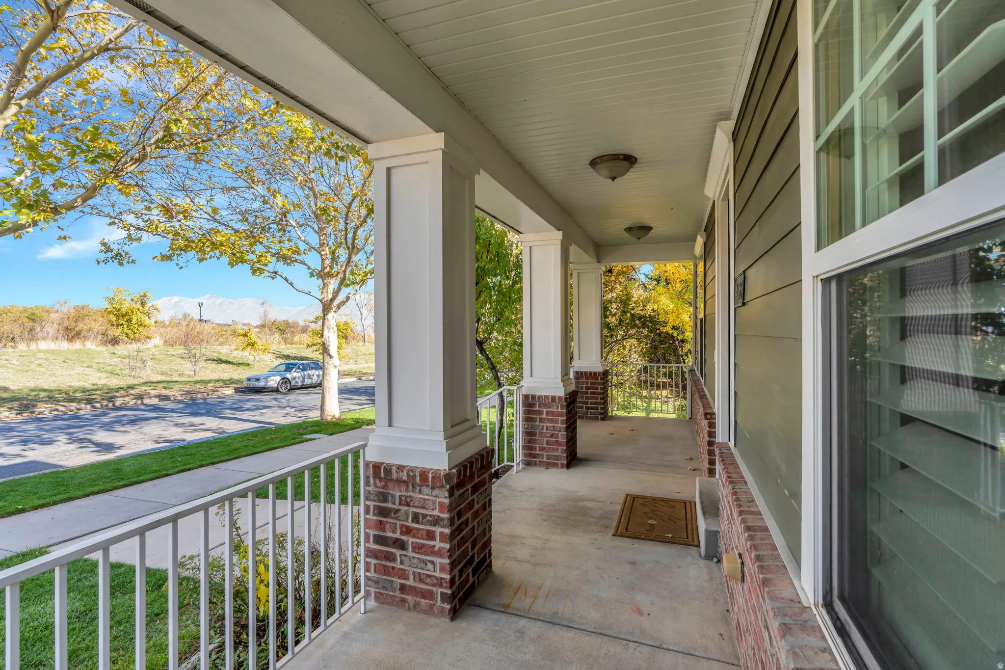 View of covered front porch