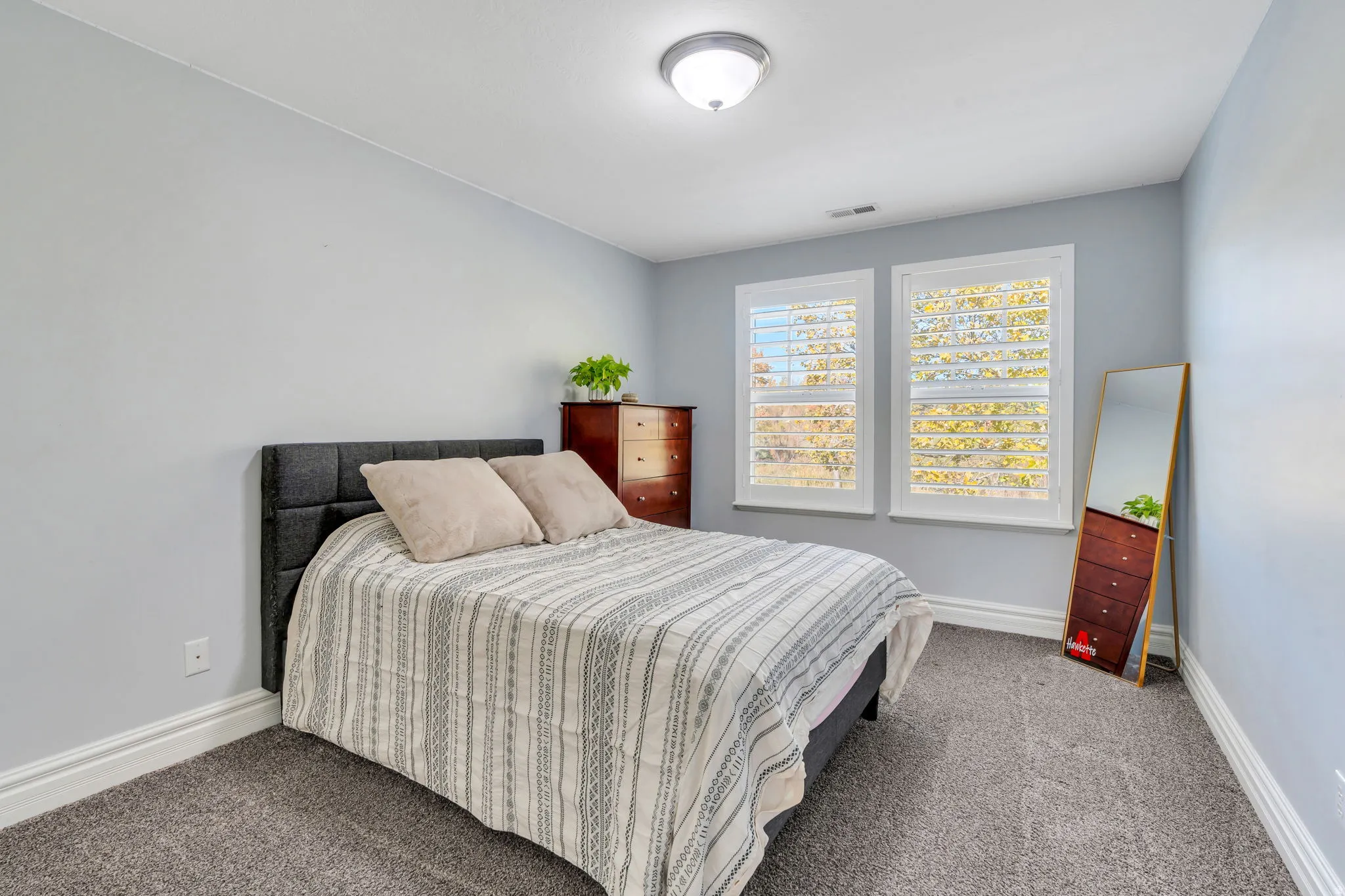 Carpeted bedroom