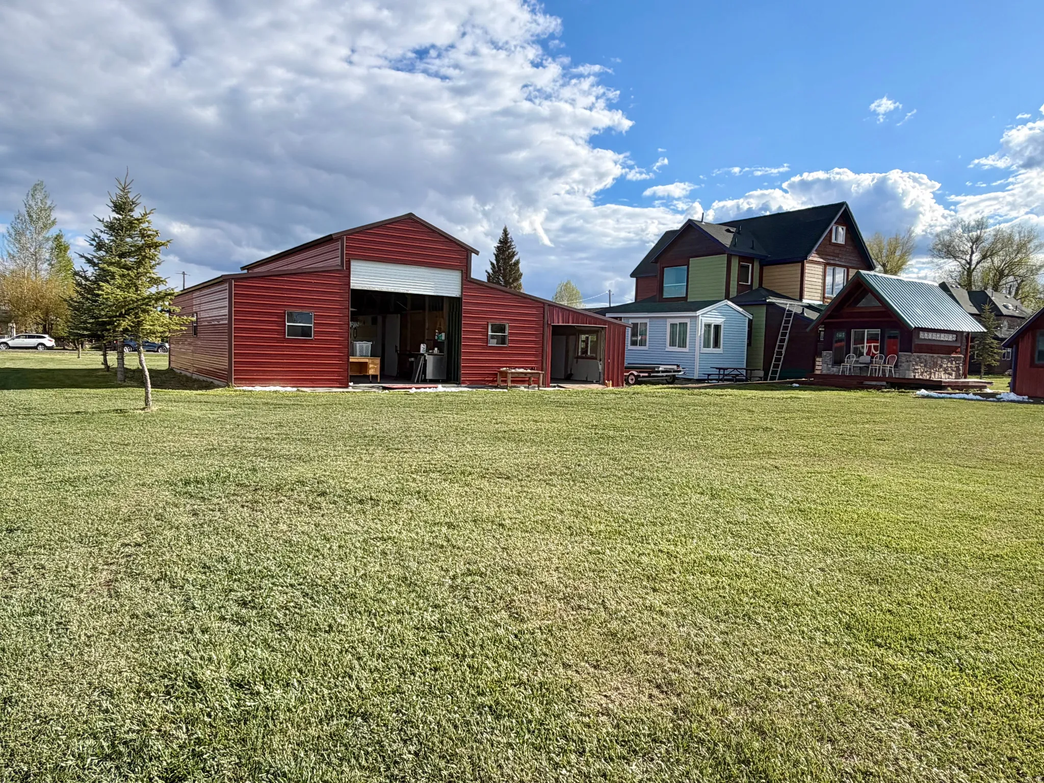 Expansive green lawn providing ample open space