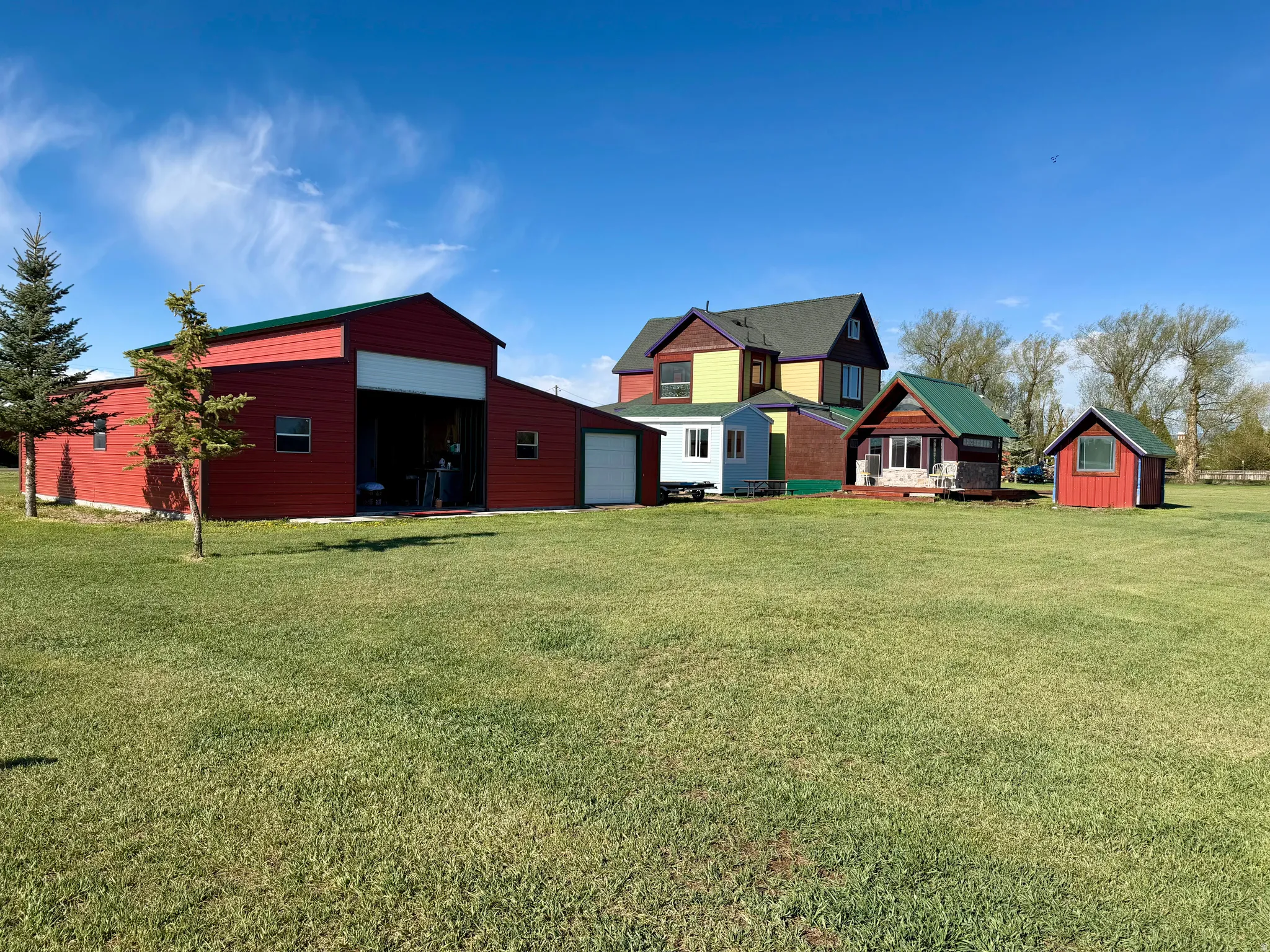 Expansive green lawn providing ample open space