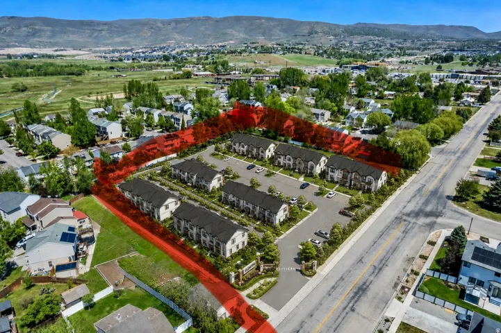 Sketch of land being developed with townhomes (only an idea for developer to envision space better)