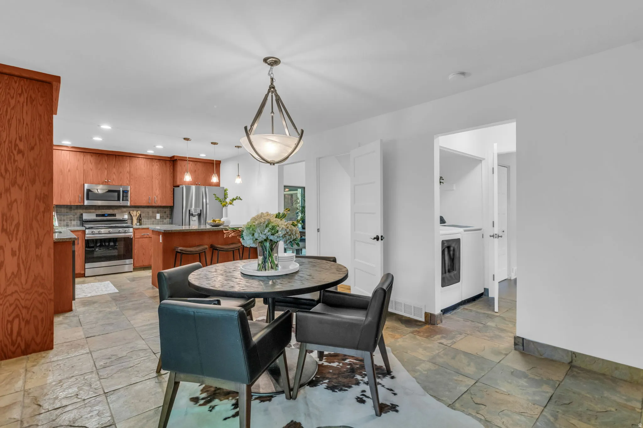 Dining area off of the kitchen
