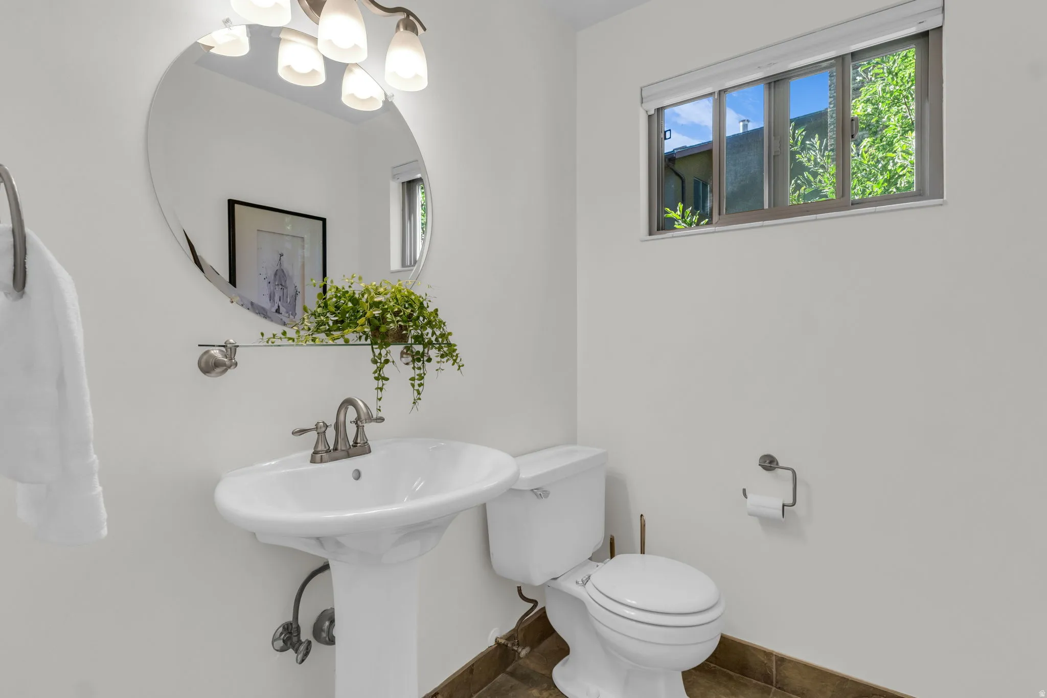 Main level powder room