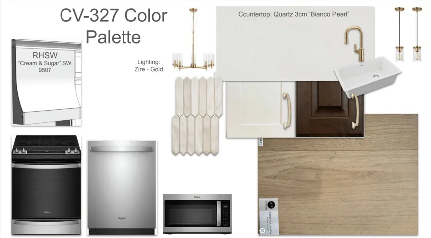 Property Specification Document. Presenting a color and material palette for the property