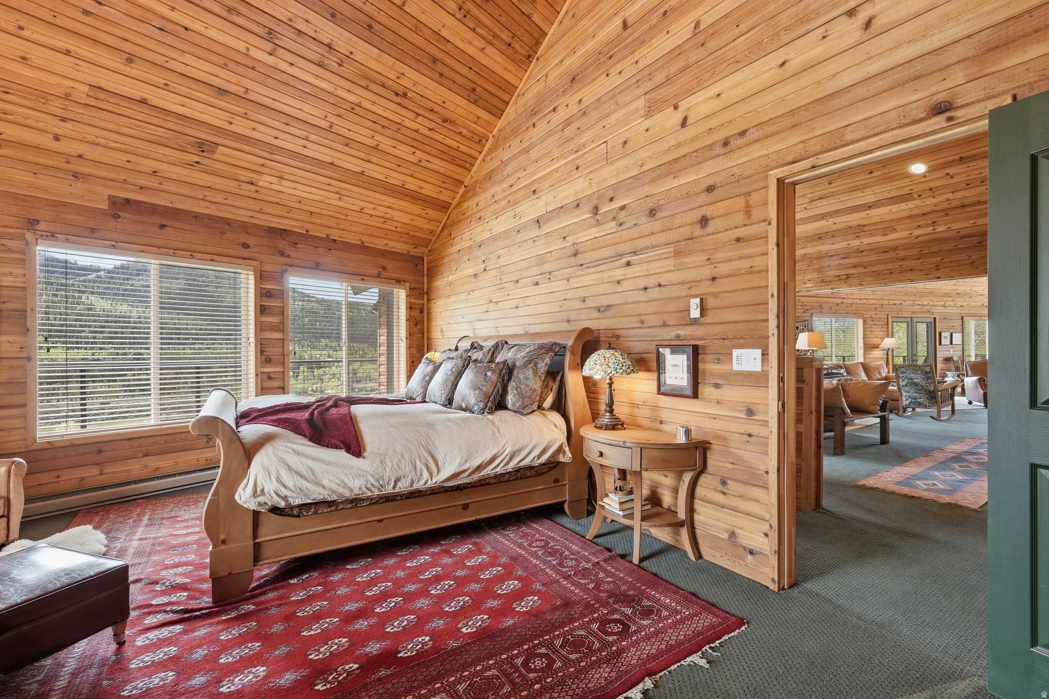 Primary bedroom on the main level with ensuite bathroom